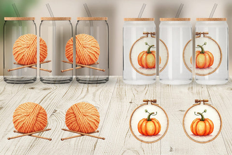 Glass Can Cozy Autumn Crafting Sublimation artnoy 