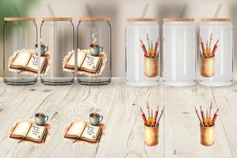 Glass Can Cozy Autumn Home Office Sublimation artnoy 