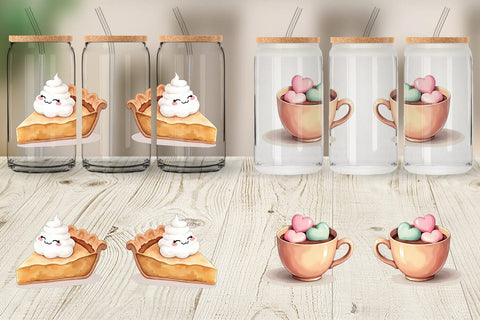 Glass Can Cozy Autumn Treats Sublimation artnoy 