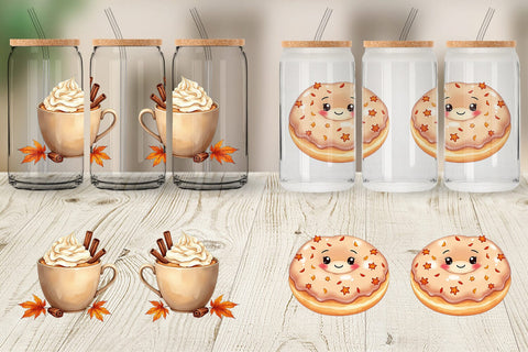 Glass Can Cozy Autumn Treats Sublimation artnoy 