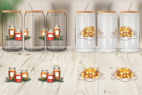 Glass Can Cozy Christmas Sublimation artnoy 