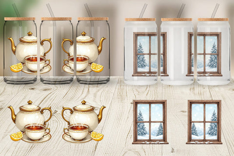 Glass Can Cozy Christmas Sublimation artnoy 