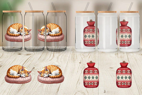 Glass Can Cozy Christmas Sublimation artnoy 