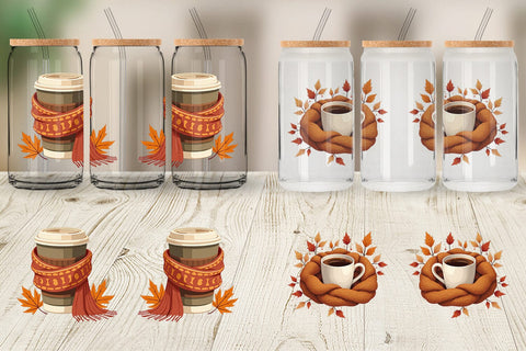 Glass Can Cozy Coffee Weather Sublimation artnoy 