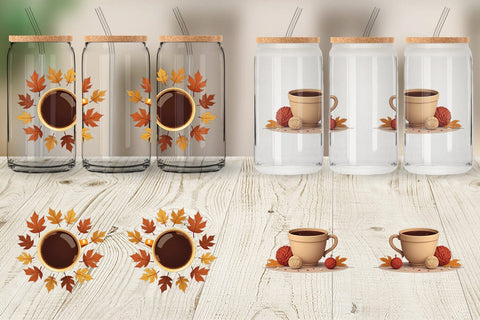Glass Can Cozy Coffee Weather Sublimation artnoy 