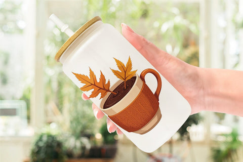 Glass Can Cozy Coffee Weather Sublimation artnoy 