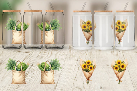 Glass Can Cozy Fall Farmers Market Sublimation artnoy 