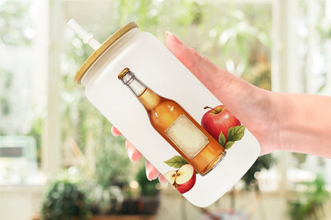 Glass Can Cozy Fall Farmers Market Sublimation artnoy 