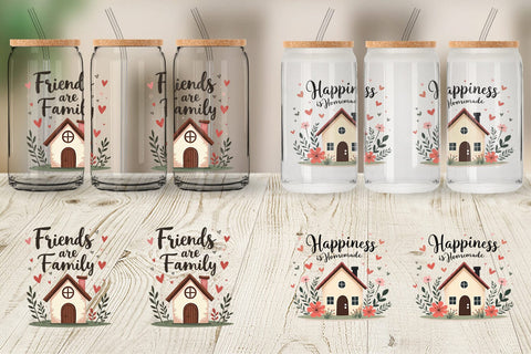 Glass Can Cozy Family and Friends Quotes Sublimation artnoy 