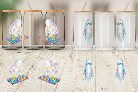 Glass Can Cozy PC Gamer Ghost Sublimation artnoy 