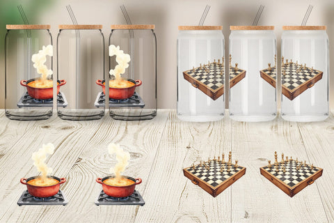 Glass Can Cozy Rainy Day Sublimation artnoy 