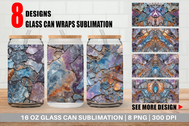 Glass Can Cracked Iridescent Sublimation artnoy 