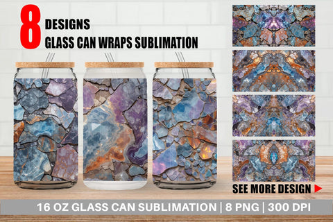 Glass Can Cracked Iridescent Sublimation artnoy 