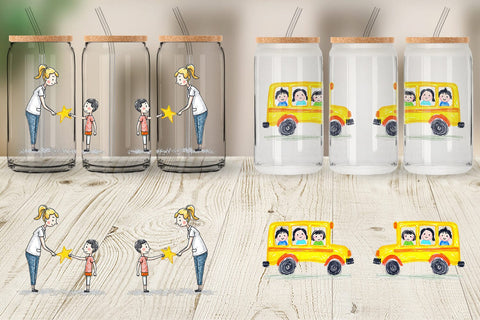 Glass Can Crayon Adventures Sublimation artnoy 