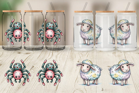 Glass Can Creepy Cute Pastel Halloween Sublimation artnoy 