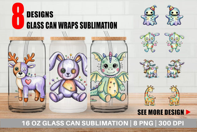 Glass Can Creepy Cute Pastel Halloween Sublimation artnoy 