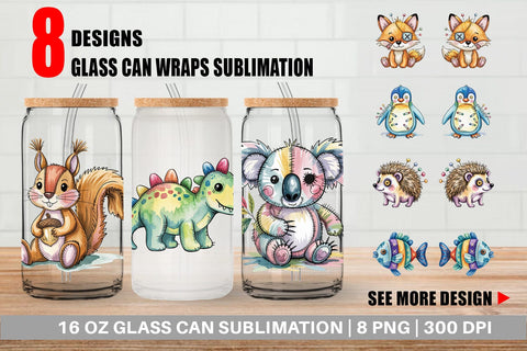 Glass Can Creepy Cute Pastel Halloween Sublimation artnoy 