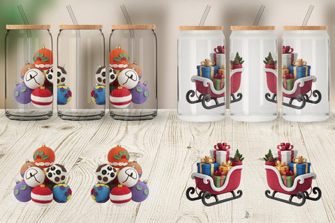 Glass Can Crochet Christmas Sublimation artnoy 