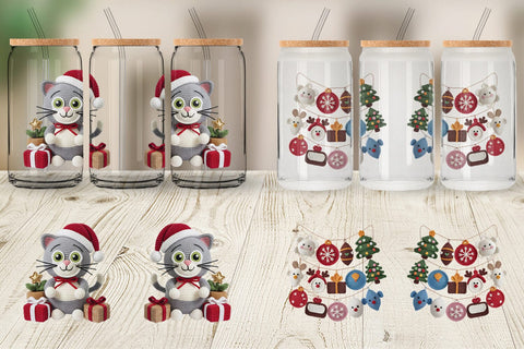Glass Can Crochet Christmas Sublimation artnoy 