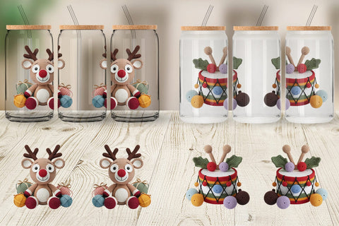 Glass Can Crochet Christmas Sublimation artnoy 