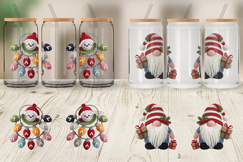 Glass Can Crochet Christmas Sublimation artnoy 