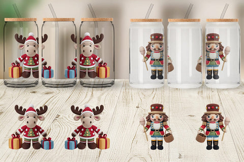 Glass Can Crochet Christmas Sublimation artnoy 