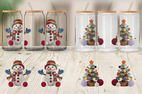 Glass Can Crochet Christmas Sublimation artnoy 