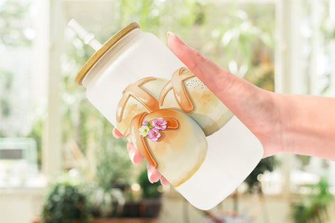 Glass Can Cross Buns Sublimation artnoy 