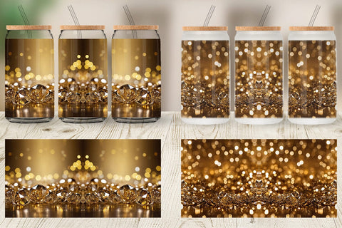 Glass Can Crystal Gold Sublimation artnoy 