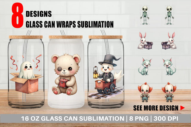 Glass Can Cursed Toybox Sublimation artnoy 