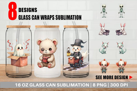 Glass Can Cursed Toybox Sublimation artnoy 
