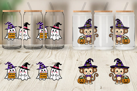 Glass Can Cute Characters Sublimation artnoy 