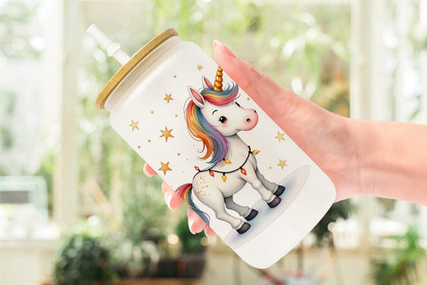 Glass Can Cute Christmas Crew Sublimation artnoy 
