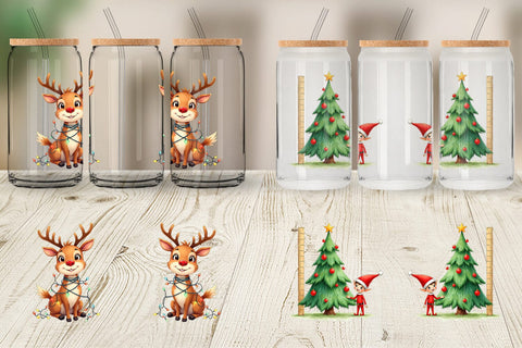 Glass Can Cute Christmas Crew Sublimation artnoy 