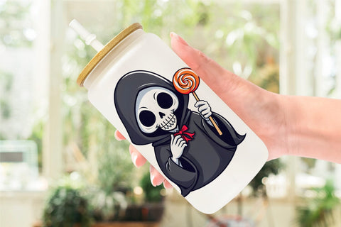 Glass Can Cute Creepy Characters Sublimation artnoy 