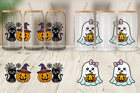 Glass Can Cute Halloween Sublimation artnoy 