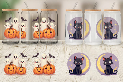 Glass Can Cute Halloween Sublimation artnoy 