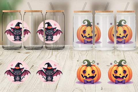 Glass Can Cute Halloween Sublimation artnoy 