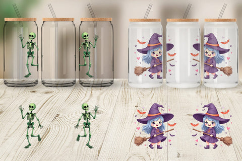 Glass Can Cute Halloween Sublimation artnoy 