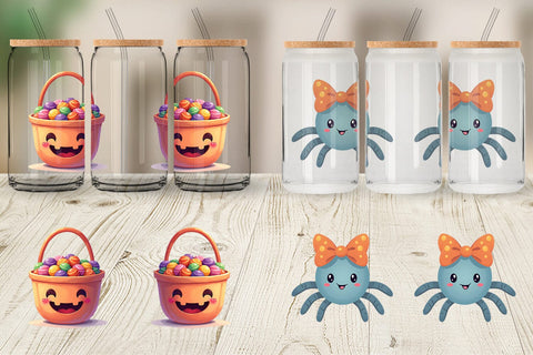 Glass Can Cute Halloween Sublimation artnoy 
