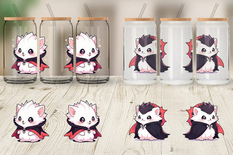 Glass Can Cute Hedgehog Halloween Sublimation artnoy 