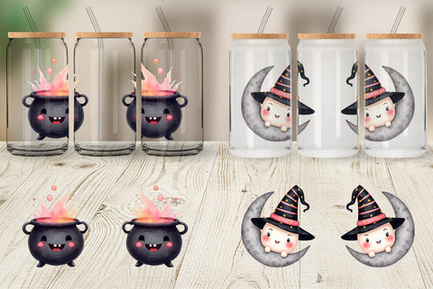 Glass Can Cute Kids Halloween Sublimation artnoy 