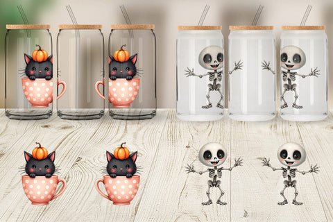 Glass Can Cute Kids Halloween Sublimation artnoy 