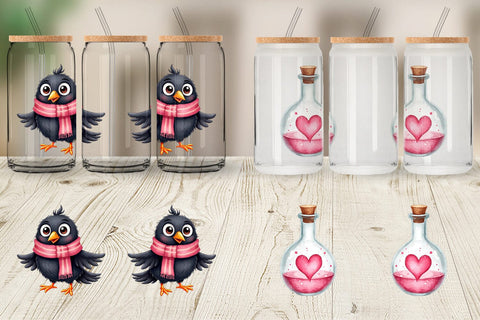 Glass Can Cute Pink Halloween Sublimation artnoy 