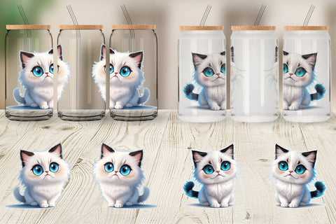 Glass Can Cute Ragdoll Cat SVG artnoy 