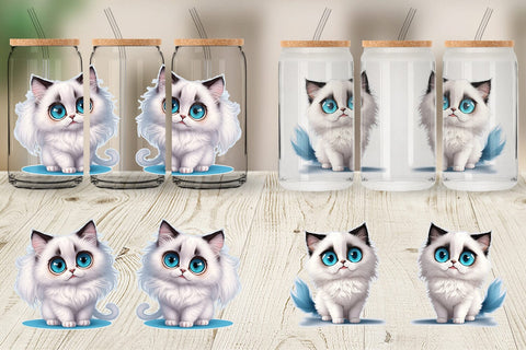 Glass Can Cute Ragdoll Cat SVG artnoy 