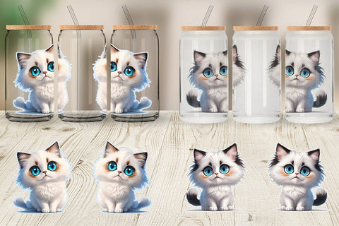 Glass Can Cute Ragdoll Cat SVG artnoy 