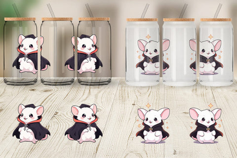 Glass Can Cute Rat Halloween Sublimation artnoy 