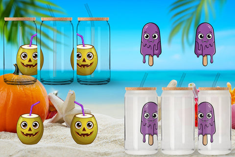 Glass Can Cute Summerween Treats Sublimation artnoy 