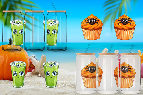 Glass Can Cute Summerween Treats Sublimation artnoy 